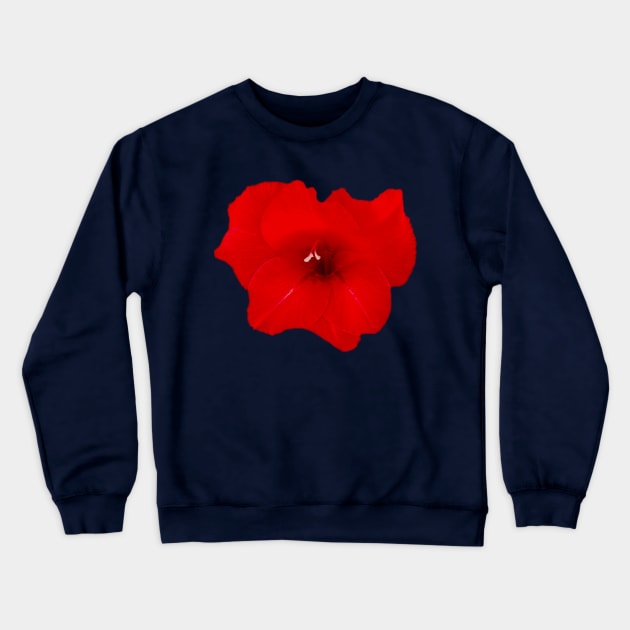 Red Flower Crewneck Sweatshirt by Amanda1775